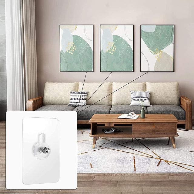 Wall Mount Screw Hooks for Kitchen Bathroom Bedroom Living Room 40 Pcs